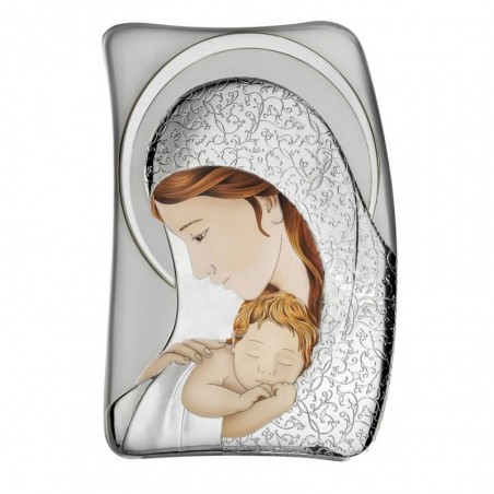 
     Сребърна Икона Богородица с младенец