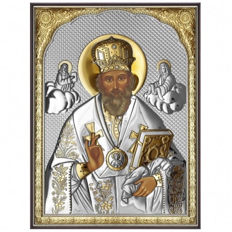 
     Сребърна Икона Свети Николай