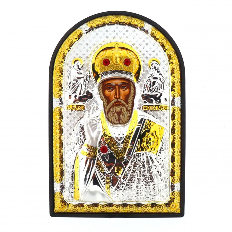 Сребърна Икона Свети Николай