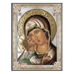Сребърна Икона - Богородица с младенеца