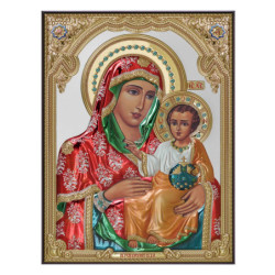 Сребърна Икона - Богородица с младенец