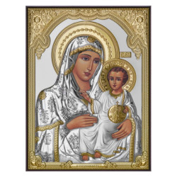 Сребърна Икона - Богородица с младенец