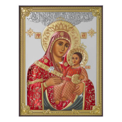 Сребърна Икона - Богородица с младенец